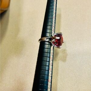Ring 6.25 Sz ~ Elegant Red Gemstone Ring